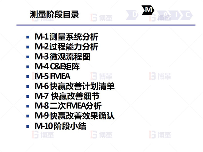 測(cè)量階段目錄 鋼鐵行業(yè)降低廢品率六西格瑪案例 測(cè)量階段目錄